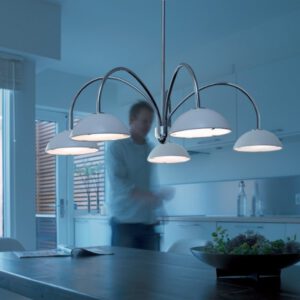 Herstal VIENDA Kronenleuchter 5x max. 20W G4 Weiß/Chrom