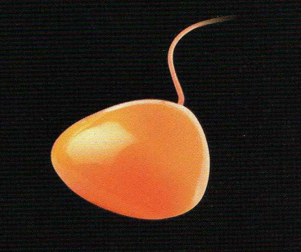 ESPRIT Tischleuchte Drop Glas klein orange 15x5cm Textilkabel or