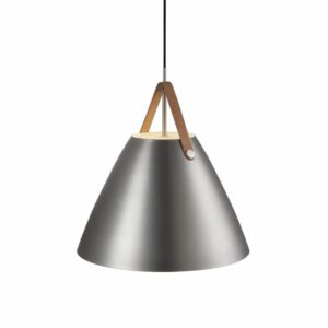Nordlux STRAP 48 Pendelleuchte 1xE27 Aluminium, außen Edelstahl gebürstet/innen weiß