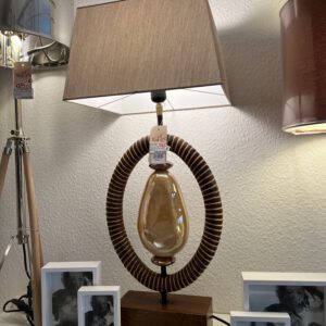 What´s Tischleuchte Empilage Marron Creme H:75cm / B:32cm 1x E27