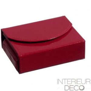 What´s Kartenbox 14x10 Lackleder rot, 2xKarten, 2xStift