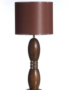 Whats Tischleuchte Forme Demi - Olive/Braun Holz H72 D30 max.60W E27