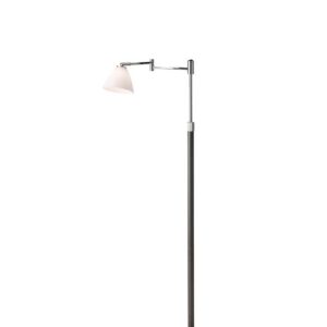 Herstal Swing Dove Bodenleuchte Graphit/Glas weiß G9 max.40W