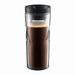 Bodum Travel Mug Double Wall 0,45l Schwarz/Klar # 11042-01