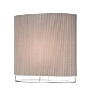 Sompex Tischleuchte Roman oval 1x max.60W Textil Sand/Metall Chr