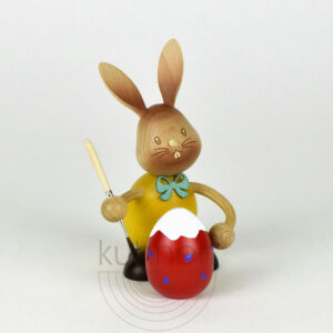 Erzgebirge Osterhase Stupsi "Eiermaler" 13cm, Holz farbig
