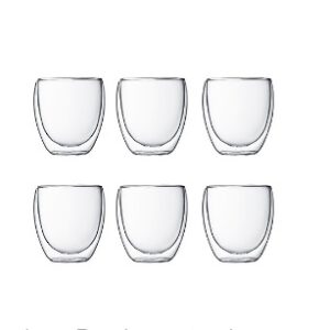 Bodum PAVINA doppelwandige Thermogläser, 0.25l (6er Set) transparent