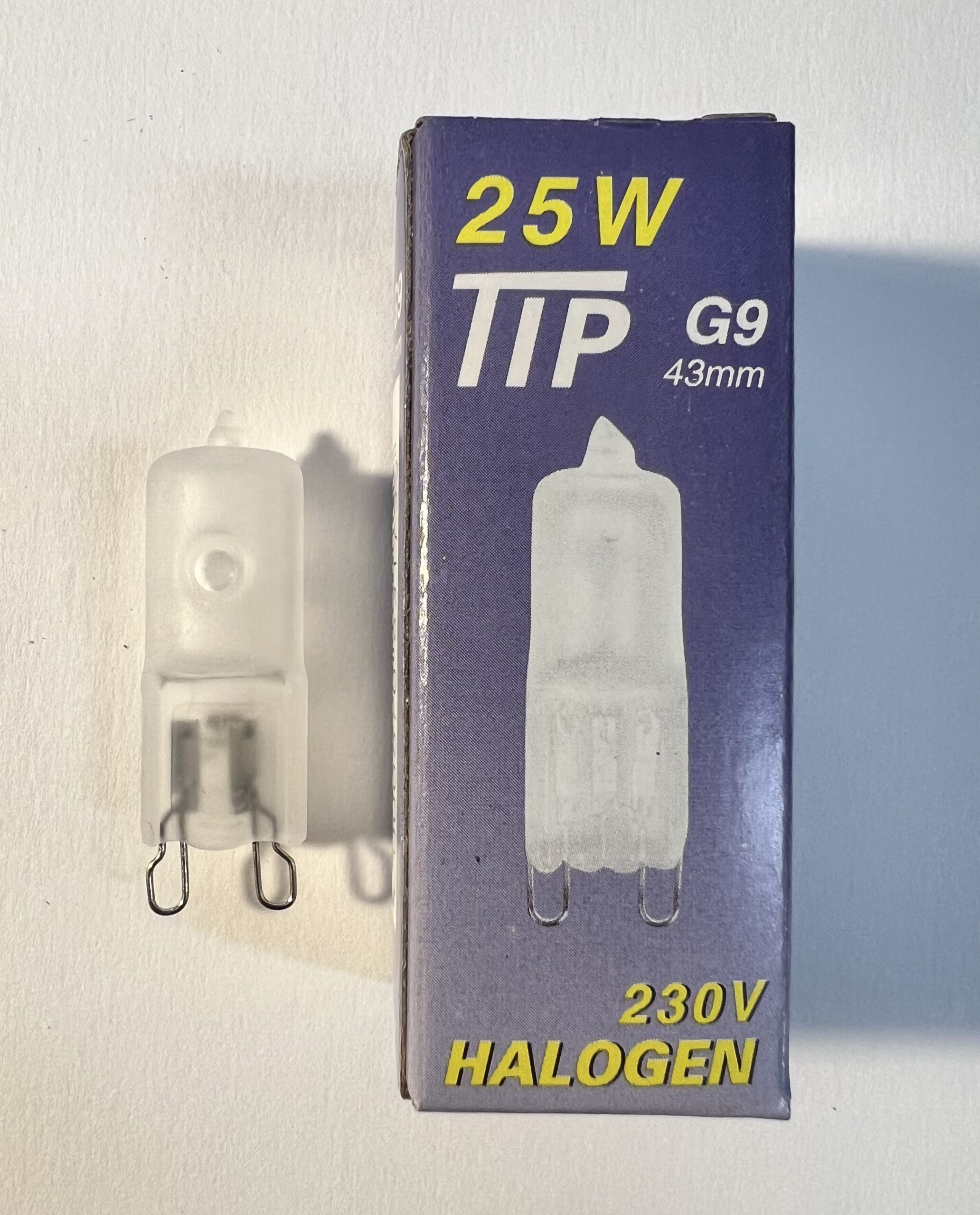 83175_TIP Halogen HV Stiftsockel 25W G9 230V 17,5mm Satin