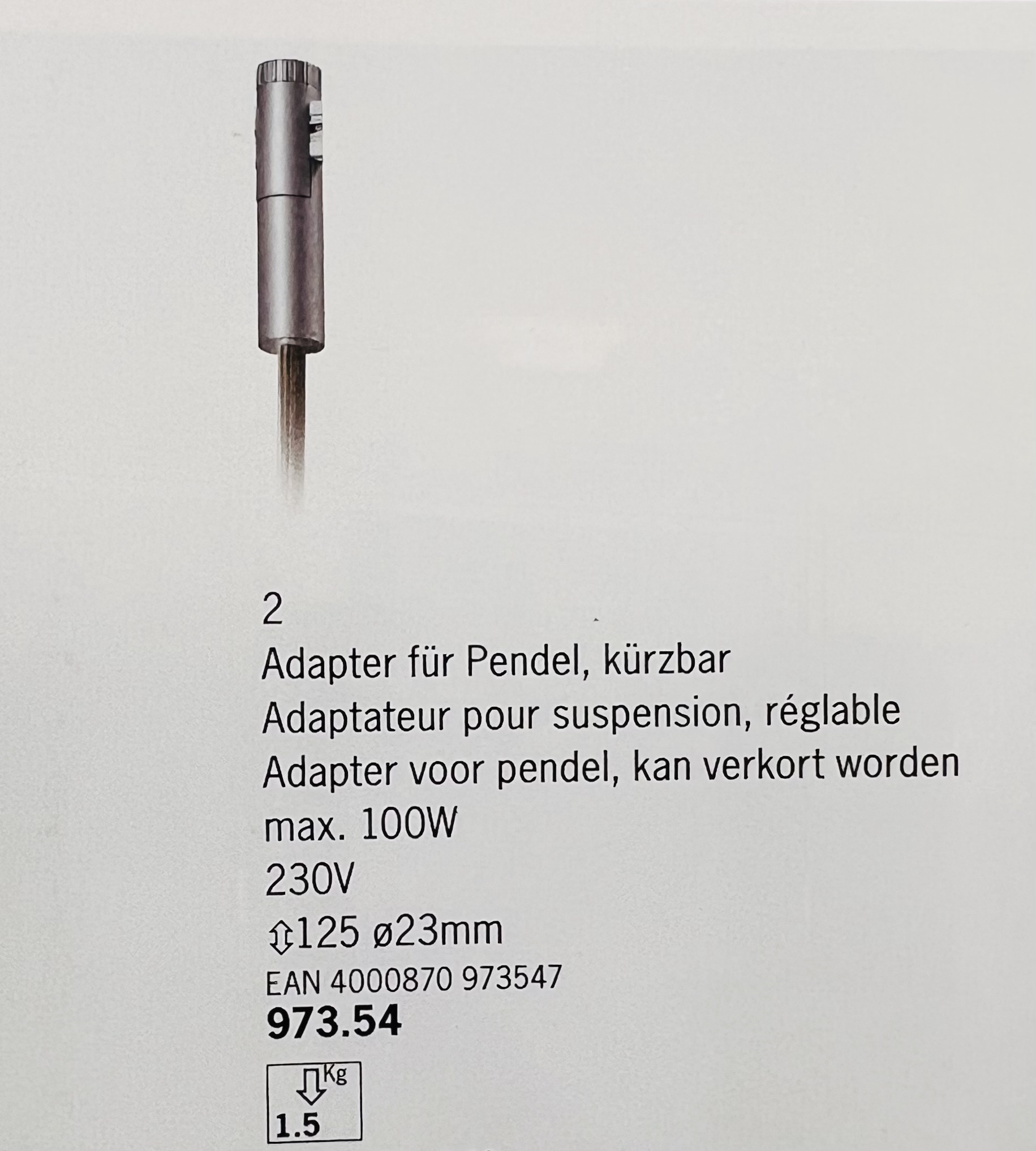 97354 – Phantom Pendeladapter