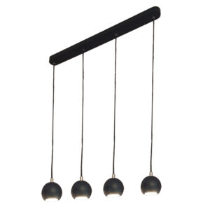 Sompex Pendelleuchte ROLLER 230V 4x GU10, max.50W Aluminium schwarz
