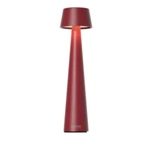 Sompex MONO Rot, Akku-Tischleuchte, 2 Lichtfarben, dimmbar, H:23xD:6cm, 2,5W 225lm