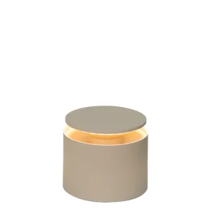 AiLati/Zafferano PUSH UP Pro Akku-Outdoor-Leuchte Metall Sand 2,2W LED 248lm, D12xH:8,3cm, IP54