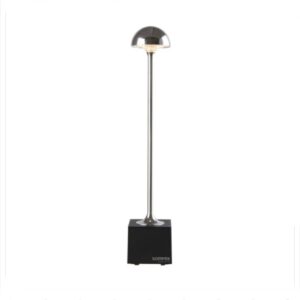 Sompex FLORA Chrom/Schwarz Akku-Outdoor-Leuchte Metall 2,3W 247lm
