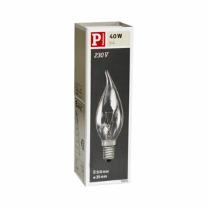 Paulmann Kerzenlampe Windstoßkerze klar 230V E14 40W