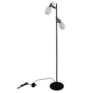 Nordlux ARILD Stehleuchte 230V 2x E14 Metall matt schwarz/Glas satin mit Fußschalter
