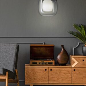 Casablanca MUREA EVOLUTION Draht-Pendelleuchte 1x E27, Außenglas Crystal klar/Innen weiß matt/Aluminium handgebürstet