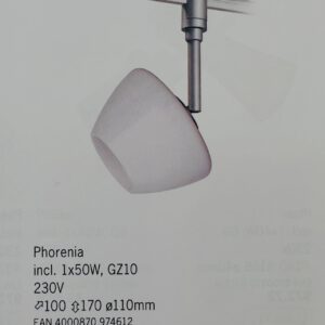 Paulmann Phantom Spot Phorenia 230V max.50W GZ10 Aluminium matt/Glas Weiß matt